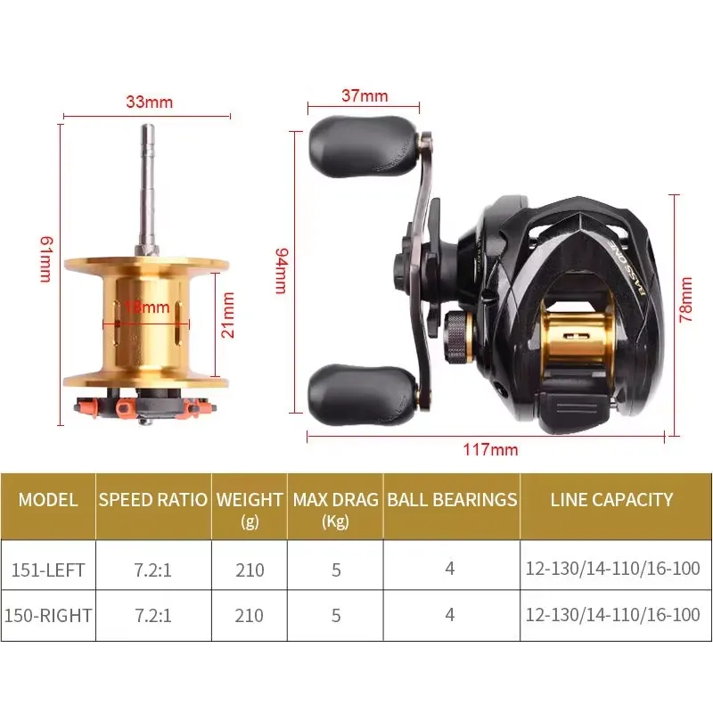 Carrete de Pesca Bass One Xt 1 - Baitcasting Reel reseña y precio